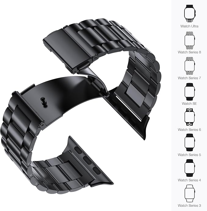 Stainless Steel Strap for Apple Watch Ultra 3/2 Band 46mm 49mm 40mm 44mm 42mm 41mm 45mm Bracelet IWatch Series 11 10 9 8 7 SE 6