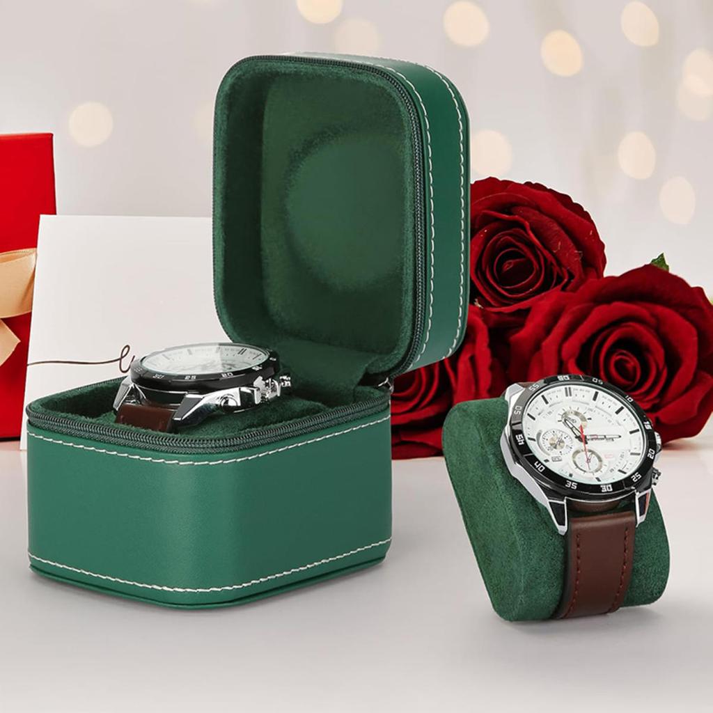 Watch Box Travel Case Portable Watch Display Holder Case Storage Box Smart Watches Organizers for Wristwatches Men or Women