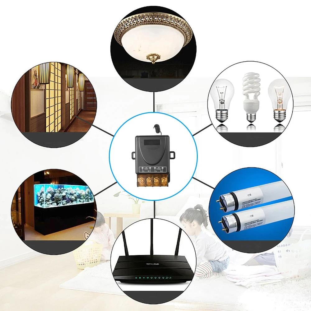 433Mhz Wireless Remote Control Switch AC 75V-220V 30A Relay On Off Remote Control Transmitter For Water Pump Motor LED/Electric