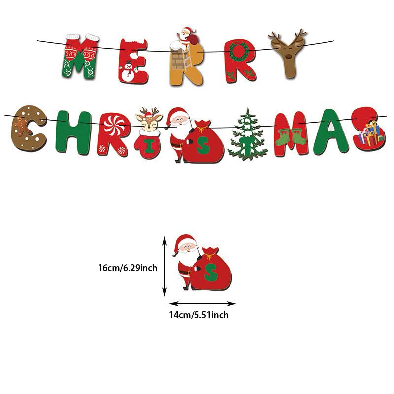 Party Hanging Holiday Decorations With Spiral Flags For Merry Christmas Theme
