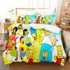 Cartoon 3D Duvet Cover S-Simpsons Pillowcase Adult Kids Bedding Set Bed Youth Kids Girl Boys Gift Double Queen King Size