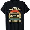 No Sleep Til Brooklyn Retro Old School Stereo Ghetto Blaster Camiseta