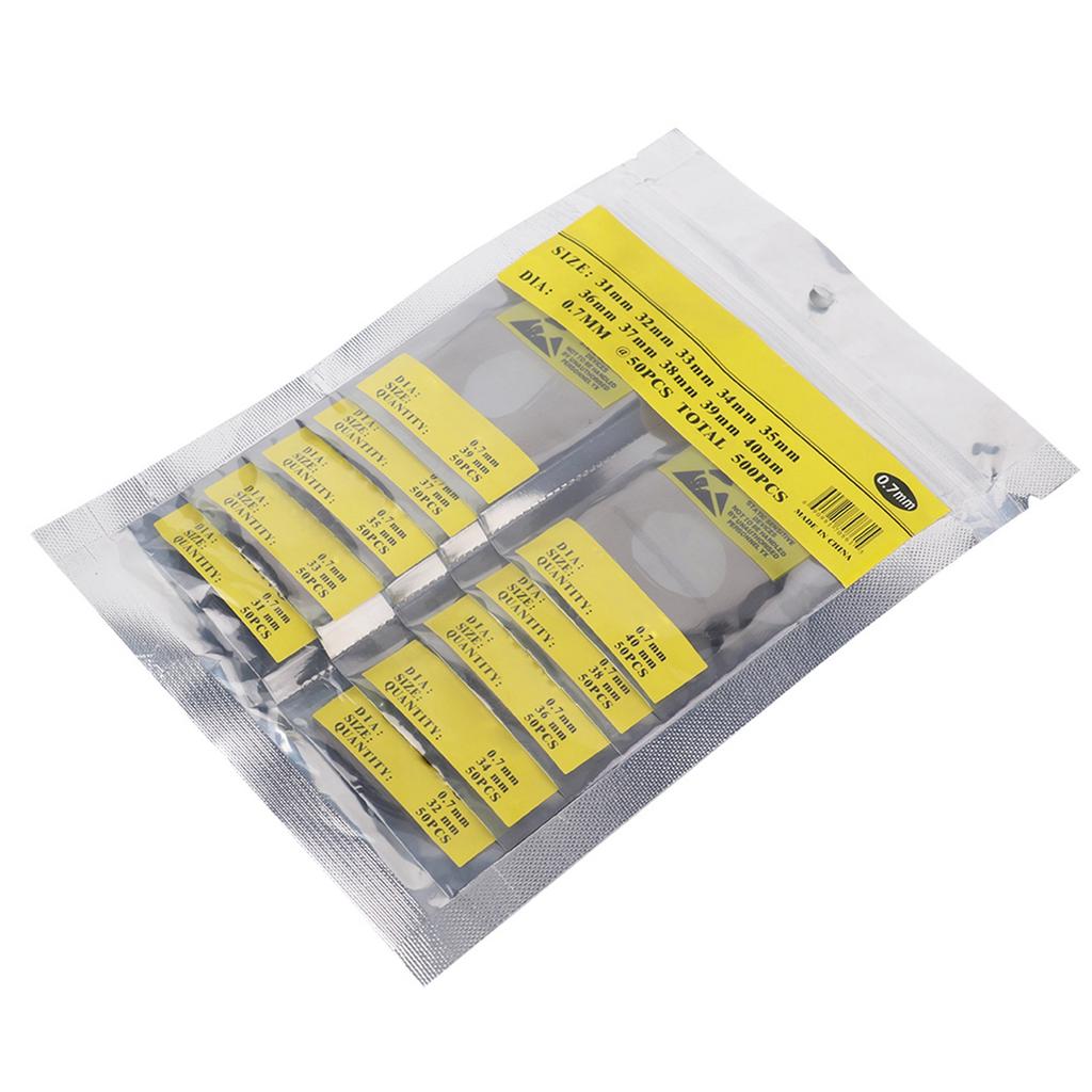 500 Stück Beutel O-Ring Gummidichtung Gehäusedeckeldichtung Dichtungen Uhrenreparaturwerkzeug (0.7)