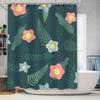 Trendy Floral Shower Curtain Waterproof Home Decor Bathroom Accessories