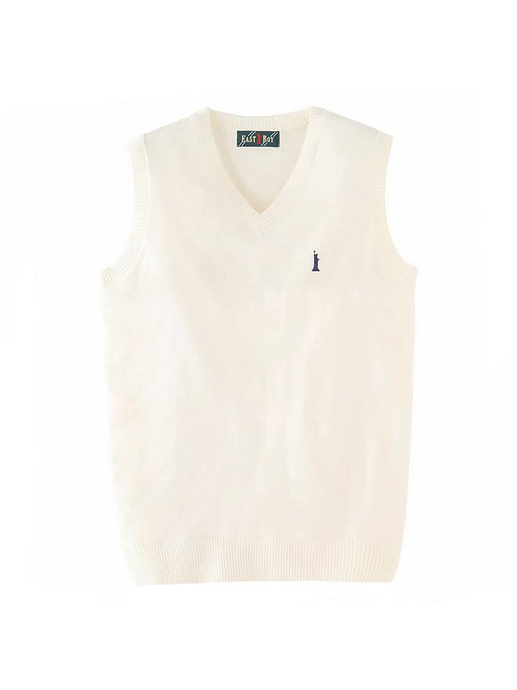 

Жилет-свитер из смеси шерсти, трикотажный жилет 4206510 [East Boy] 12G женский, цвет не совсем белый (900)