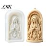 Décoration d'intérieur spirituelle Outils de coulée de cire Jésus Moule à bougie 3D, Bon Pasteur Silicone Fabrication Vierge Décoratif Religieux Moules en Relief Marie Moule pour DIY