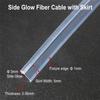 New Skirt Optic Cable 3.0mm Side Glow Fiber Cable for Car Atmosphere Light Superbright Glowing Cable with Mounting Edge