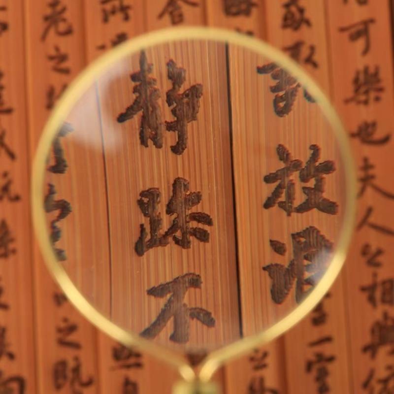 1PC Magnifying Glass Glass Lens Loupe Magnifier Delicate Pattern Handle Handheld Retro Portable Magnifying Glass Pocket Tools