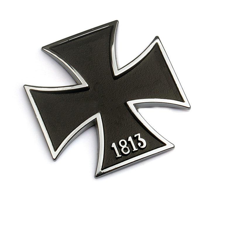 

1pcs 3D Metal Altese Cross 1813 Emblem Decal Side Fender Rear Trunk Badge Sticker are Applicable to Auto Motorcycle Pickup Truck SUV чорний