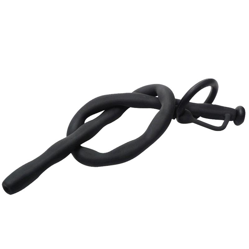 Harnröhrenkatheter Urin Männer mit Ventil Harnröhrensonde Hohl Silikon Penis Plug Urethralschlauch für Keuschheit Männlich Erwachsener Sexspielzeug