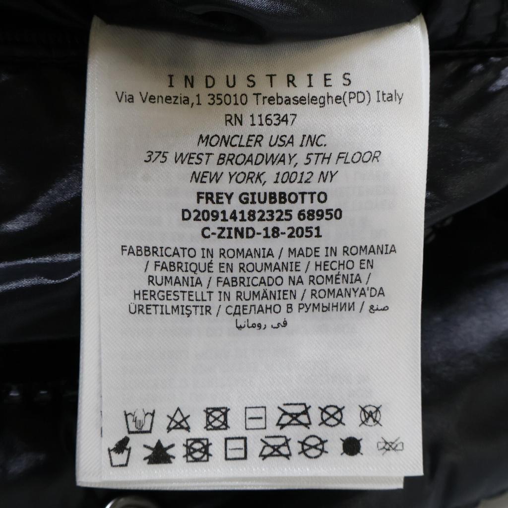 MONCLER [Excellent Condition] FREY Fur/Hooded Down Jacket 1 blackUsed