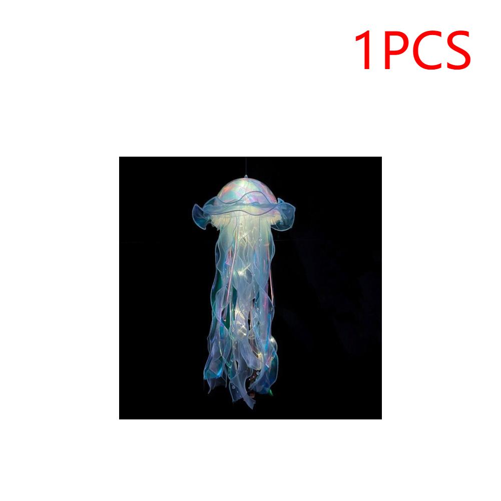 1-5PCS LED Jellyfish Lamp Button Battery Portable Flower Light Atmosphere Decoration Lamp Bedroom Night Lamp For Room Home Decor