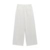 2025 Spring Women's Fashion Linen Wide-Leg Pants, European & American Style