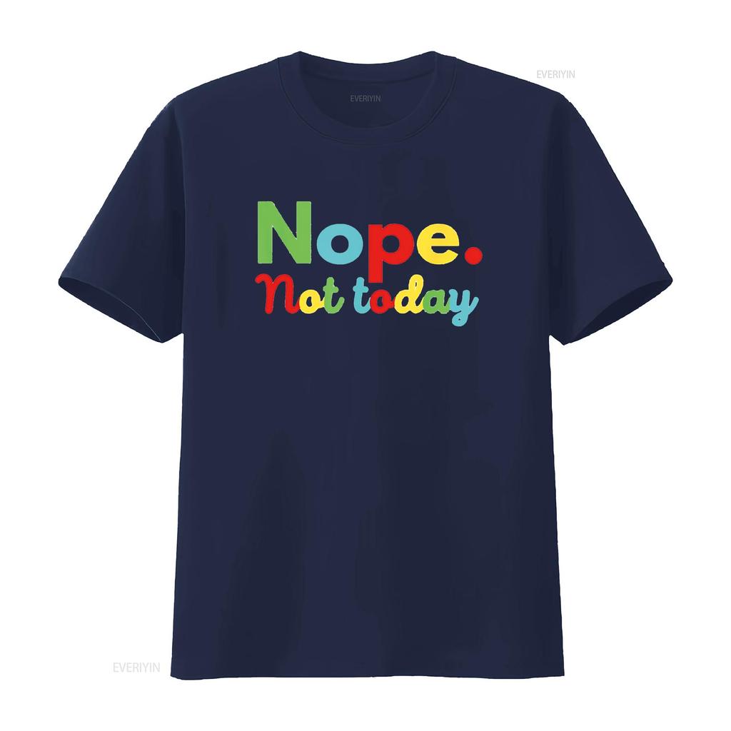 Nein, heute nicht T-Shirt Trendige Oberteile Für Damen Herren vintage Gewaschen Mode Streetwear Grafik Atmungsaktives Oberteil Für Den Täglichen Gebrauch