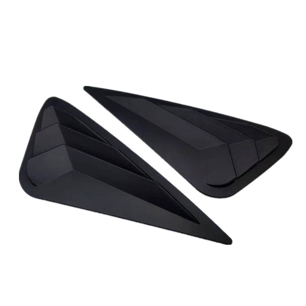 For Lexus NX 2015- Car Rear Louver Window Side Shutter Cover Trim Sticker Vent Scoop ABS Carbon Fiber Style Gloss Black Auto