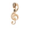 Charm Trend Microphone Note Broch Creative Personality Pin Fashion Retro Jewelry Accessories Party Festival Gifts Souvenirs 2026