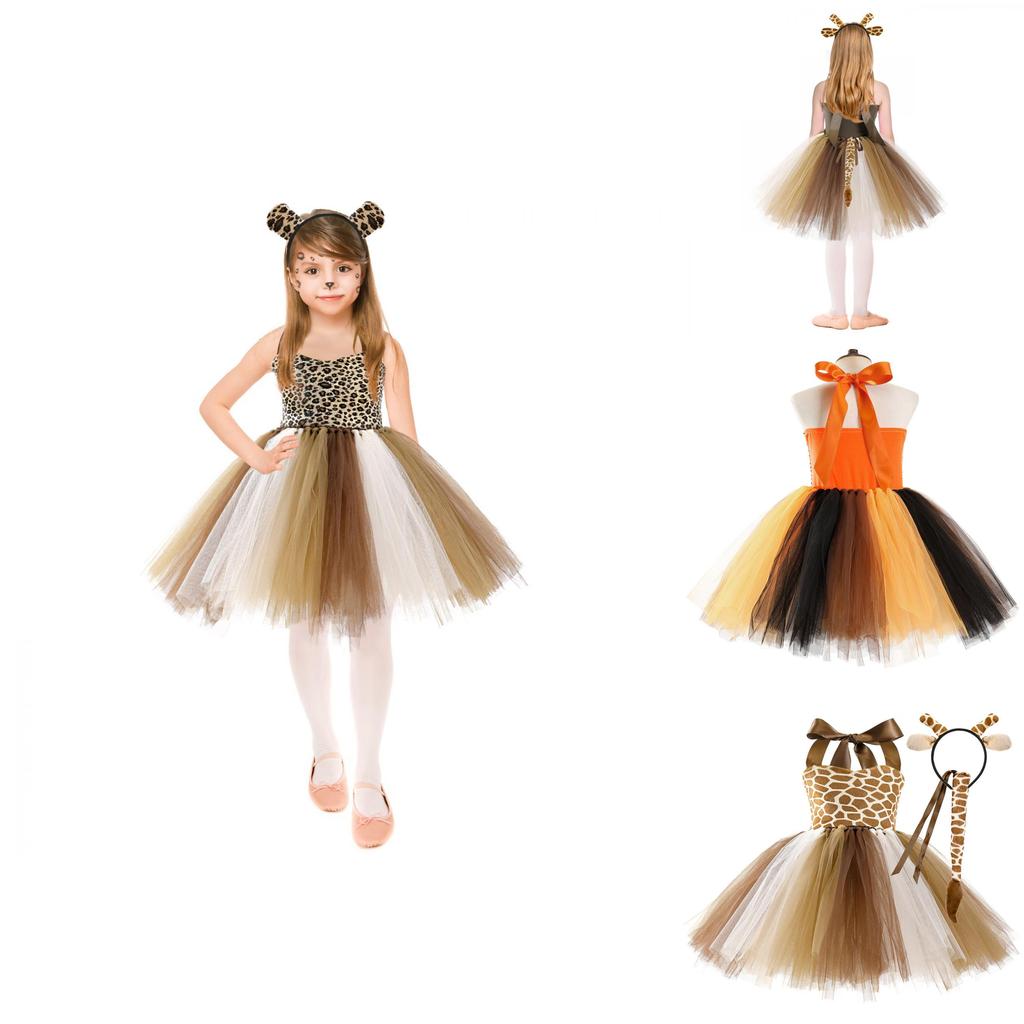 Niedliches und bequemes Giraffen-Tiger-Halloweenkostüm für Kinder