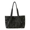Autumn Korean Retro Leopard Print Canvas Bag, Niche and Versatile, Large Capacity Casual Single Shoulder Tote Bag