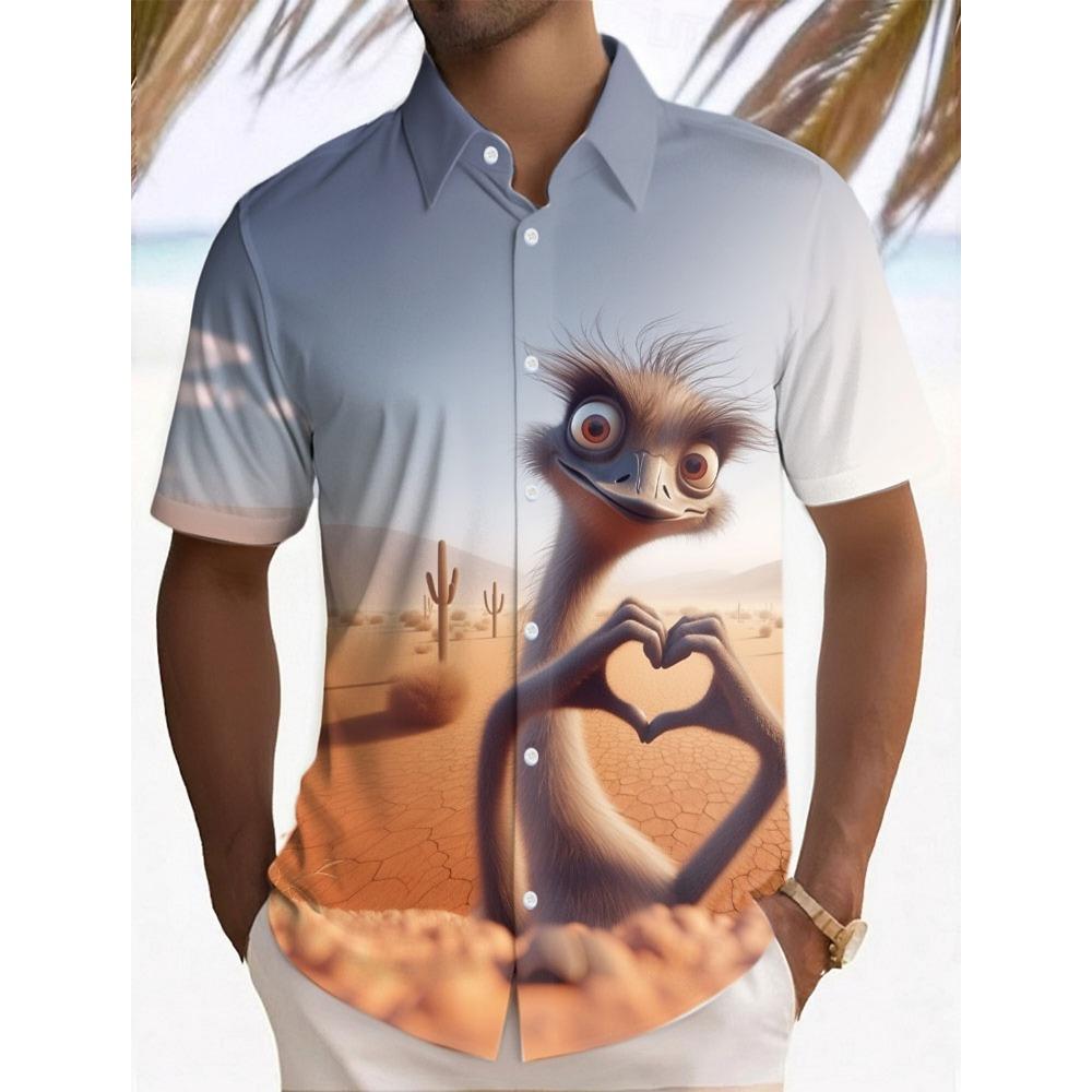 

Мужская рубашка 3D мода повседневный крокодил животное сердце принт гавайский лацкан рубашка короткий рукав топ Homme Harajuku Ropa Hombre 5XL
