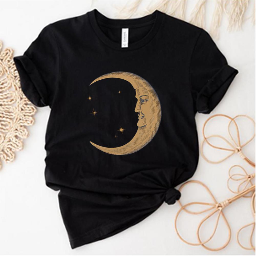 Boho Moon Tshirt Retro Comfort TShirt for Women Spiritual Astrology Short Sleeve Shirt Celestial Trendy Yoga Shirts