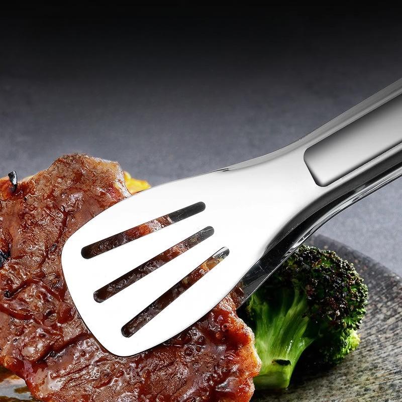 Stainless Steel Food Clip Kitchen Barbecue Fried Steak Household Anti-Scald Bread Food Thickened Dish