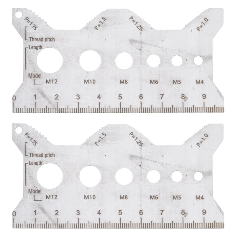 Multifunctional Precise Thread Measuring Tool With Bilingual Marking Corrosion Resistant Stainless Steel Construction