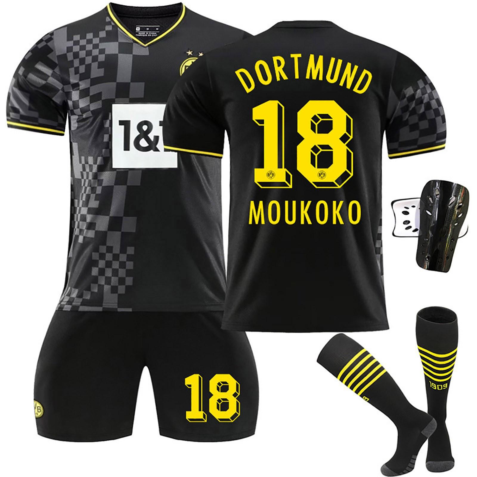 2223 выездная футболка Dortmund, комплект детского футбольного тренировочного костюма жёлтый