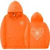 Gothic Spiderweb Print Hooded Sweatshirt Unisex Oversized Pullover With Ribbed Hem Fall