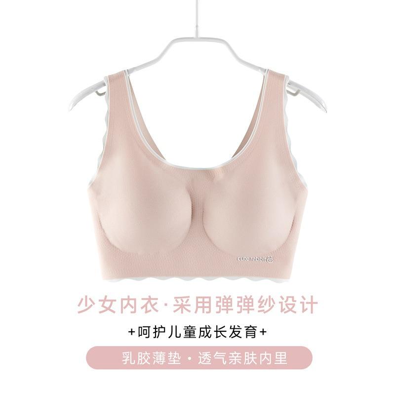 Teen Girls Seamless Breathable Thin Vest Style Adolescent Student Training Bra