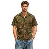 Men's Casual Short Sleeve Shirt Linen Cotton Blend Turn Down Collar Lightweight Breathable Summer Spring Top