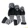 3pcs Golf Club Head Cover Knitted Styles Headcover Leisure Styles Golf Cover for Driver Protection and Longevity