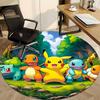 1pc Pokemon Pikachu Chair Carpet for Office Non-Slip, Soft & Comfortable, Carpet for Office, Gaming, Lightweight Round Floor Mat Yy251021044