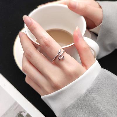 Lively Snake S925 Sterling Silver Shiny Ring - Women's Korean Style Fashion Jewelry