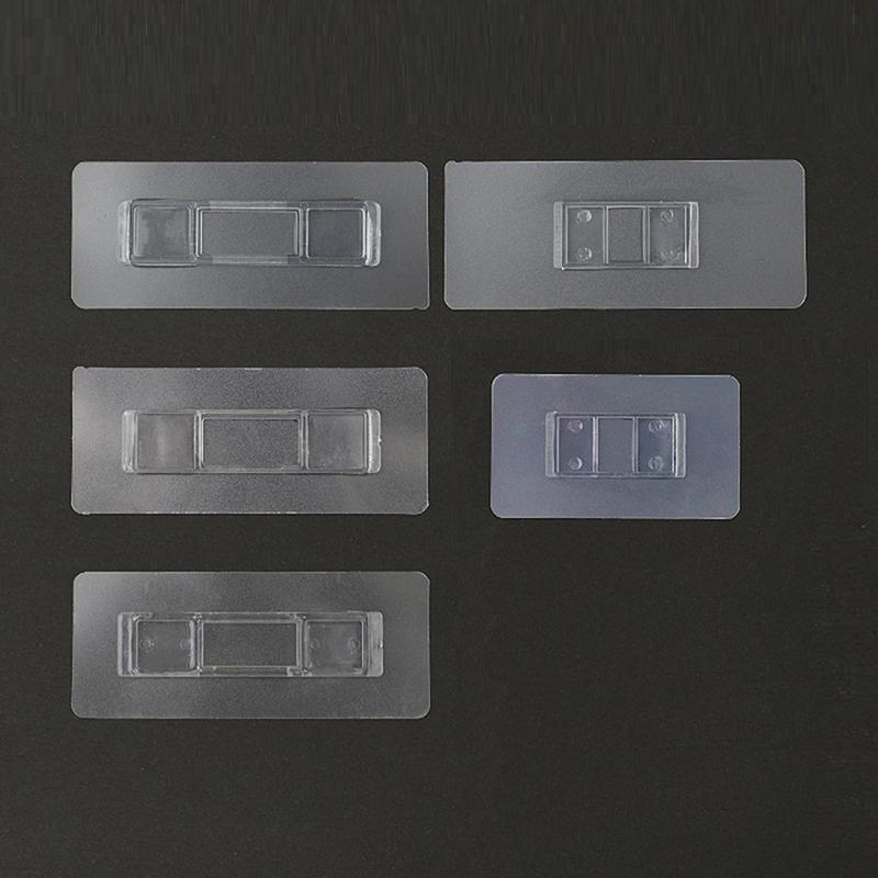 10Pcs No Punching Strong Adhesive Traceless Storage Rack Buckle Wall Mounted Tissue Box Storage Rack Non Marking Adhesive Patch