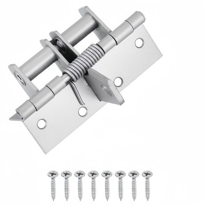 3 In 1 Automatic Self Closing Door Hinges with Positioning 90 Degrees Integrates Spring Hinge Door Closer and Door Stopper