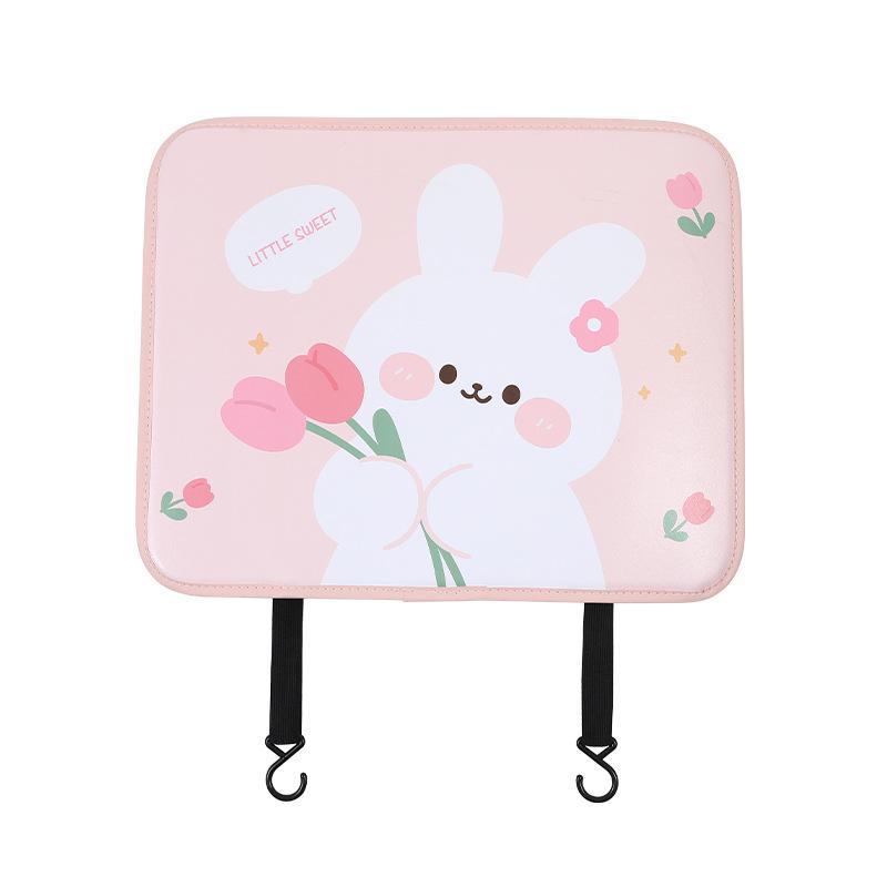 

Car seat back anti-kick pad Cartoon bear Car car rear seat storage bag Anti-dirty anti-kick protective pad small anti-kick pad tulip rabbit