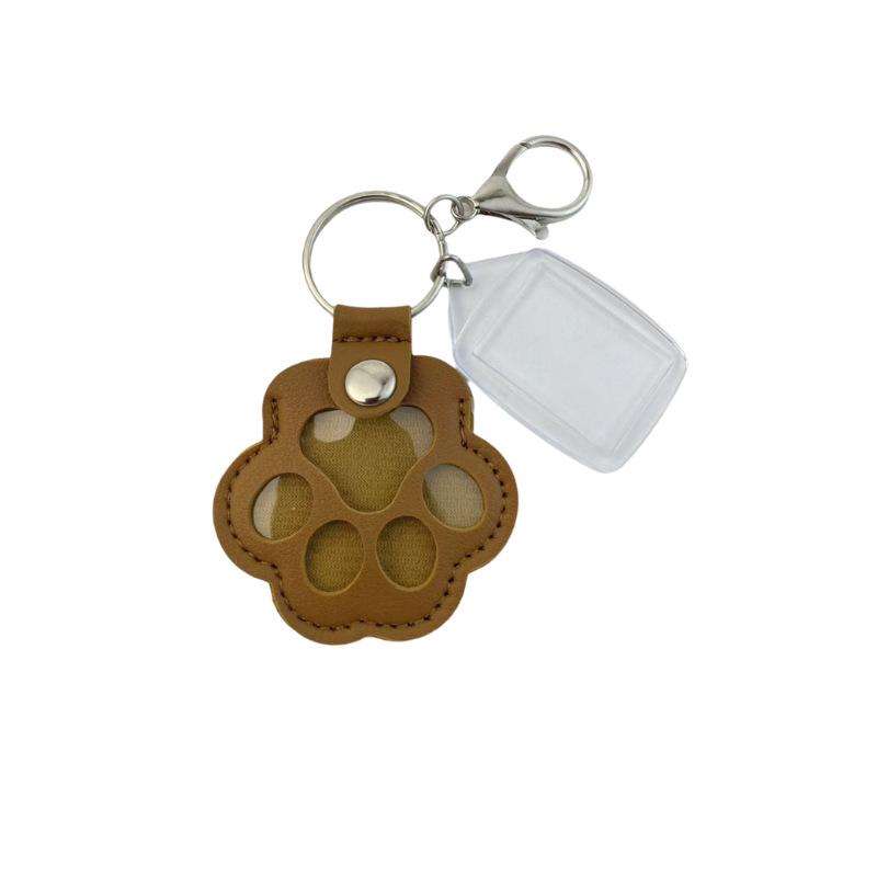 Leather Pet Fur Keepsake Keychain: Cute Cat & Dog Hair Bag Charm Ornament