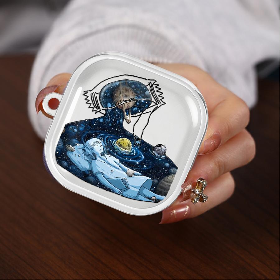 Case For Samsung Galaxy Buds 2 4 Pro 3 FE 4Pro Live 3Pro 2Pro Clear Earphone Cases Cover With Hook Van Gogh Creative Design