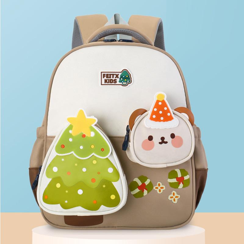 School Bag New Love Versatile Children's Bag Color Matching Backpack First Grade Large Capacity