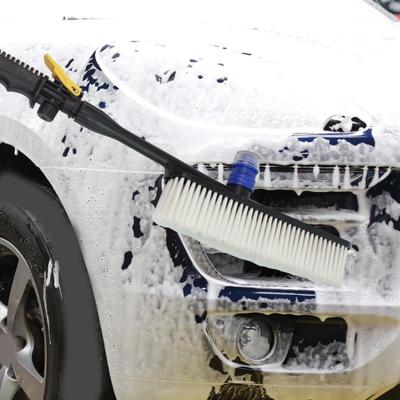 Car Wash Brush with Soap Dispenser Cleaning Liquid Quick Connect Cleaner Scrub Detail