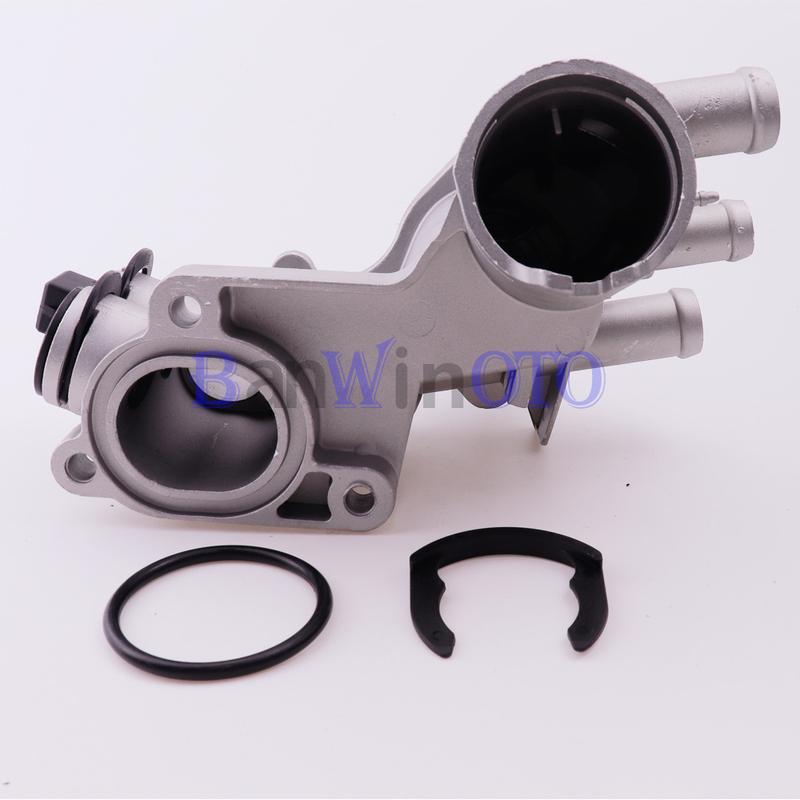 032121111BA Aluminum Thermostat Housing Engine Coolant Outlet Fit for Volkswagen Jetta Golf Seat Leon Skoda Octavia 032121111AE