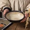 American Retro Embossed Ceramic Dinner Plate & Salad Bowl