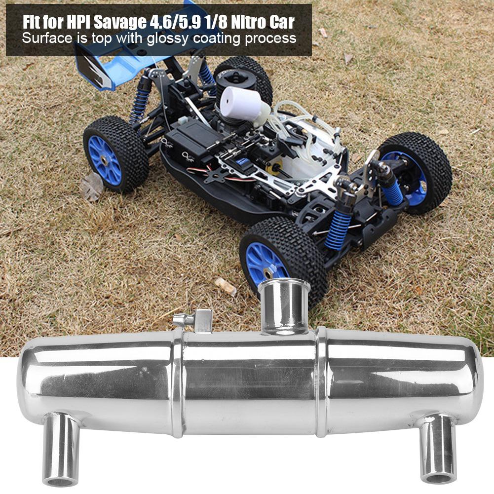 18001P Upgrade Aluminum Alloy Dual Exhaust Joint Tubing for HPI Savage 4.6 5.9 1 8 Nitro Car