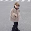 Winter Girls Long Sleeve Faux Fur Thick Warm Jacket Outerwear Kids Children Coat