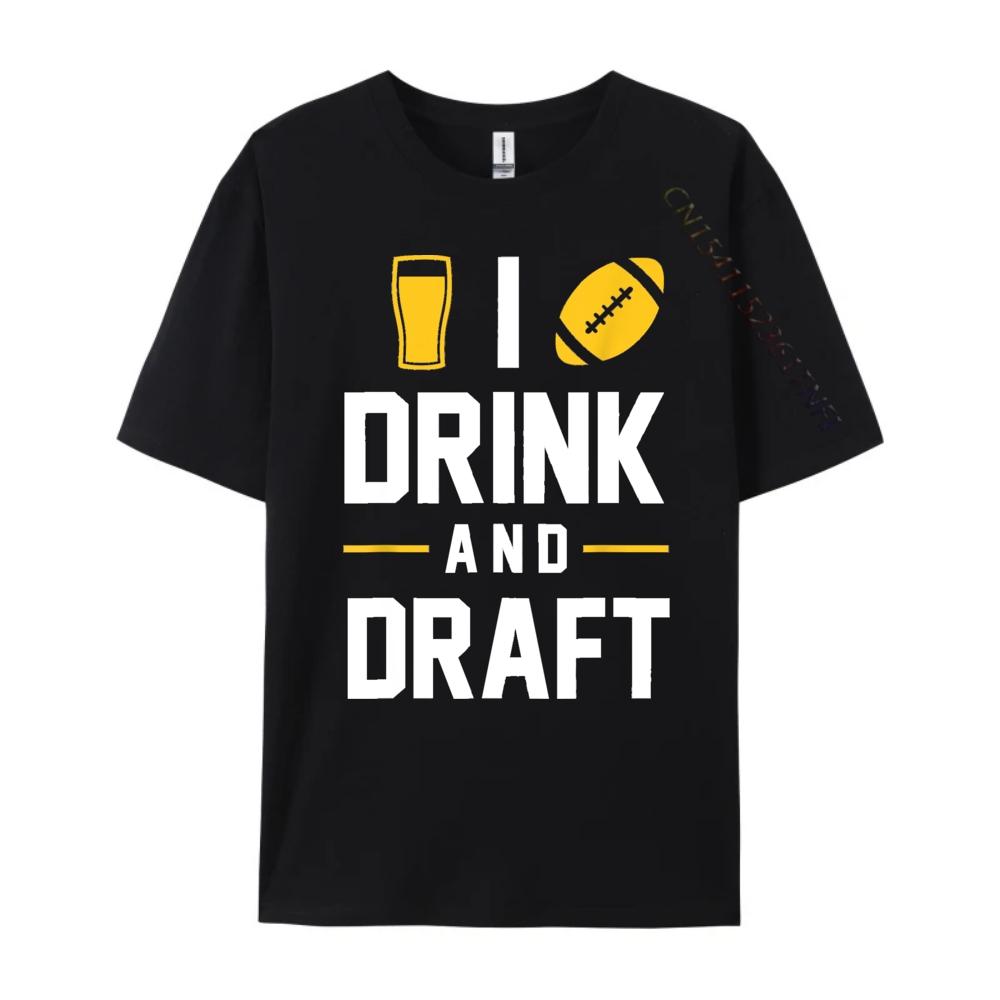 I Drink and Draft Funny Cute Fantasy Football Gift Harajuku Vintage T Shirts Tshirts Outdoor