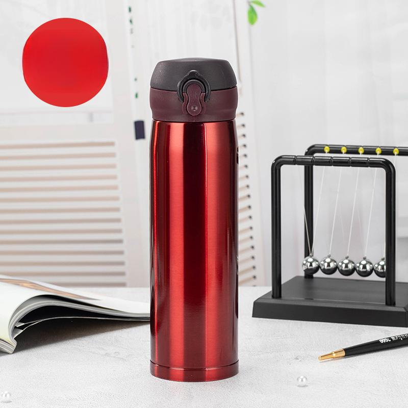 Double Creative Thermos Cup Stainless Steel Water Cup Printed Car Bouncing Cup Portable Cup