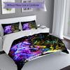 3PC Custom Name Galactic Horse Dance bedding,soft and breathable,2D flat print,room decor.,Poster Three-piece set,Soccer Three-piece set,Art,Poster,So