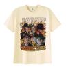 Vintage Mode Klassische Gothic Kleidung Limitierte Schauspieler Jamie Campbell Bower Grafikdruck T-Shirt Lässiges Baumwoll-T-Shirt Unisex