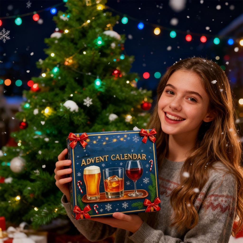 1 Stück 2D Weihnachtsgeschenk Ankunft Festkalender Weihnachtsbaum Dekoration Acryl Anhänger