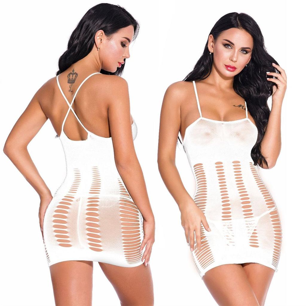 Colors Sexy Lingerie Dress Hot Women Sexy Underwear Hollow Mesh Costumes Body Stockings Women Intimates Porno Teddy Mini Dress